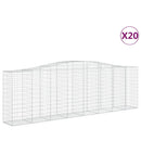 buede gabionkurve 20 stk. 400x50x120/140 cm galvaniseret jern