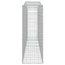 buede gabionkurve 3 stk. 400x50x140/160 cm galvaniseret jern