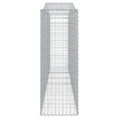 buede gabionkurve 7 stk. 400x50x140/160 cm galvaniseret jern
