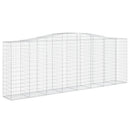 buede gabionkurve 9 stk. 400x50x140/160 cm galvaniseret jern