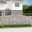 buede gabionkurve 9 stk. 400x50x140/160 cm galvaniseret jern
