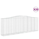 buede gabionkurve 20 stk. 400x50x140/160 cm galvaniseret jern