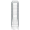 buede gabionkurve 2 stk. 400x50x160/180 cm galvaniseret jern