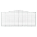 buede gabionkurve 4 stk. 400x50x160/180 cm galvaniseret jern