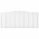 buede gabionkurve 7 stk. 400x50x160/180 cm galvaniseret jern