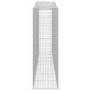 buede gabionkurve 7 stk. 400x50x160/180 cm galvaniseret jern