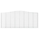 buede gabionkurve 9 stk. 400x50x160/180 cm galvaniseret jern