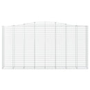 buede gabionkurve 2 stk. 400x50x200/220 cm galvaniseret jern