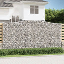 buede gabionkurve 2 stk. 400x50x200/220 cm galvaniseret jern