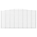 buede gabionkurve 3 stk. 400x50x200/220 cm galvaniseret jern