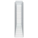 buede gabionkurve 3 stk. 400x50x200/220 cm galvaniseret jern