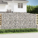buede gabionkurve 4 stk. 400x50x200/220 cm galvaniseret jern