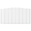 buede gabionkurve 5 stk. 400x50x200/220 cm galvaniseret jern