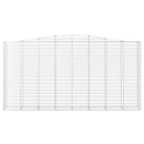 buede gabionkurve 6 stk. 400x50x200/220 cm galvaniseret jern