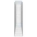 buede gabionkurve 6 stk. 400x50x200/220 cm galvaniseret jern