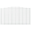 buede gabionkurve 3 stk. 400x50x220/240 cm galvaniseret jern