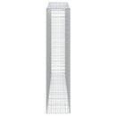 buede gabionkurve 4 stk. 400x50x220/240 cm galvaniseret jern
