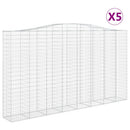 buede gabionkurve 5 stk. 400x50x220/240 cm galvaniseret jern