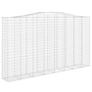 buede gabionkurve 5 stk. 400x50x220/240 cm galvaniseret jern