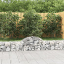 buede gabionkurve 2 stk. 200x30x40/60 cm galvaniseret jern