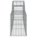 buede gabionkurve 3 stk. 200x30x40/60 cm galvaniseret jern