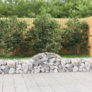 buede gabionkurve 3 stk. 200x30x40/60 cm galvaniseret jern