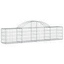 buede gabionkurve 4 stk. 200x30x40/60 cm galvaniseret jern