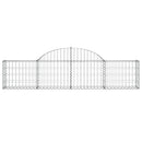 buede gabionkurve 8 stk. 200x30x40/60 cm galvaniseret jern