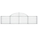 buede gabionkurve 14 stk. 200x30x40/60 cm galvaniseret jern