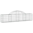 buede gabionkurve 18 stk. 200x30x40/60 cm galvaniseret jern