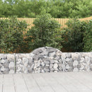 buede gabionkurve 2 stk. 200x30x60/80 cm galvaniseret jern