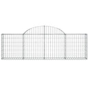 buede gabionkurve 6 stk. 200x30x60/80 cm galvaniseret jern