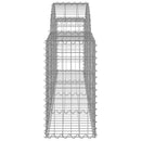buede gabionkurve 7 stk. 200x30x60/80 cm galvaniseret jern