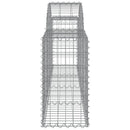 buede gabionkurve 9 stk. 200x30x60/80 cm galvaniseret jern