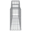 buede gabionkurve 11 stk. 200x30x60/80 cm galvaniseret jern