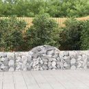 buede gabionkurve 12 stk. 200x30x60/80 cm galvaniseret jern
