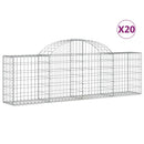 buede gabionkurve 20 stk. 200x30x60/80 cm galvaniseret jern