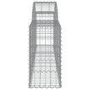 buede gabionkurve 25 stk. 200x30x60/80 cm galvaniseret jern