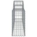 buede gabionkurve 40 stk. 200x30x60/80 cm galvaniseret jern