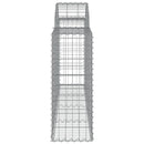 buede gabionkurve 3 stk. 200x30x80/100 cm galvaniseret jern