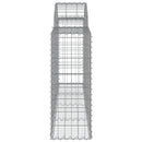 buede gabionkurve 10 stk. 200x30x80/100 cm galvaniseret jern