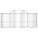 buede gabionkurve 13 stk. 200x30x80/100 cm galvaniseret jern