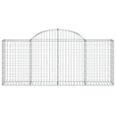 buede gabionkurve 15 stk. 200x30x80/100 cm galvaniseret jern