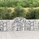 buede gabionkurve 15 stk. 200x30x80/100 cm galvaniseret jern