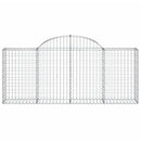 buede gabionkurve 20 stk. 200x30x80/100 cm galvaniseret jern