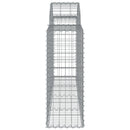 buede gabionkurve 40 stk. 200x30x80/100 cm galvaniseret jern