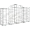 buede gabionkurve 4 stk. 200x30x100/120 cm galvaniseret jern