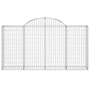 buede gabionkurve 4 stk. 200x30x100/120 cm galvaniseret jern