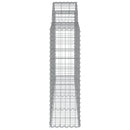 buede gabionkurve 4 stk. 200x30x100/120 cm galvaniseret jern