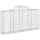 buede gabionkurve 10 stk. 200x30x100/120 cm galvaniseret jern